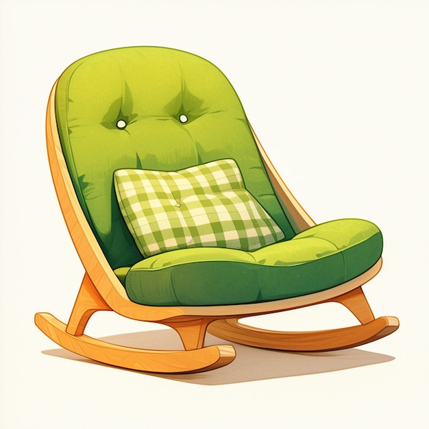 Cozy upholstered rocking chair