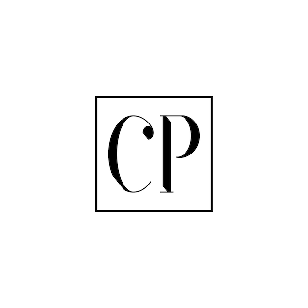 CP monogram logo design letter text name symbol monochrome logotype alphabet character simple logo