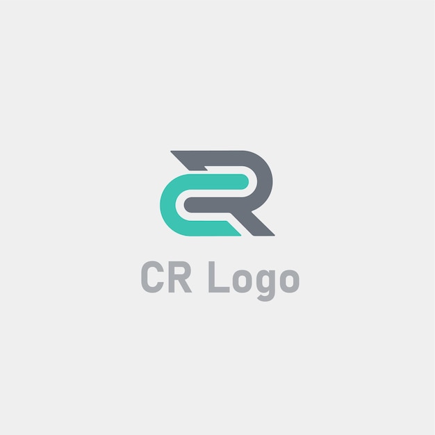 Vector cr flat creative modren logo design