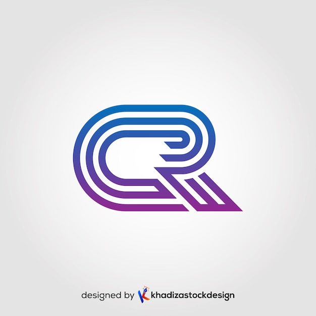 Vector cr letter initial logo design