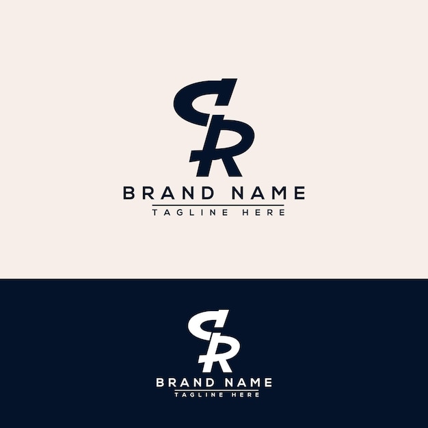 CR Logo Design Template Vector Graphic Branding Element