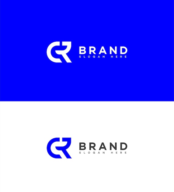 Vector cr rc letter logo icon brand identity sign cr rc letter symbol template