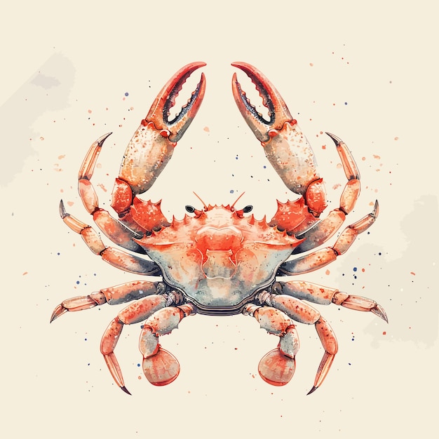 Crab cute vector