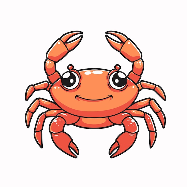 Crab cute vector