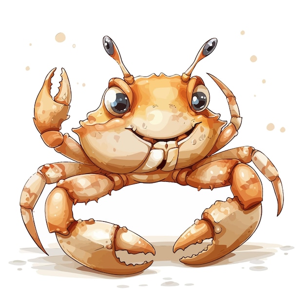 Crab cute vector