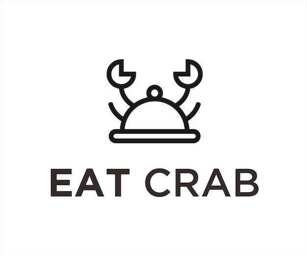 crab food logo design vector illustration