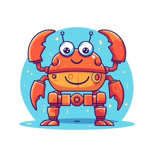 crab labor day Cartoon Vector illustration