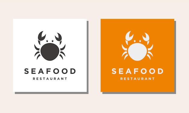 Crab lobster minimalist restaurant logo design icon vector inspiration