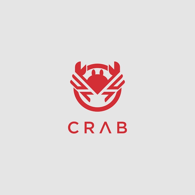 Crab logo icon design template vector illustration