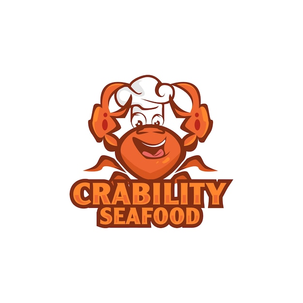 Crab logo for seafood restaurant