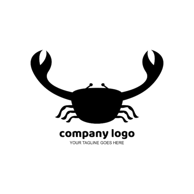 crab minimalist logo for business, crab icon,vector illustration