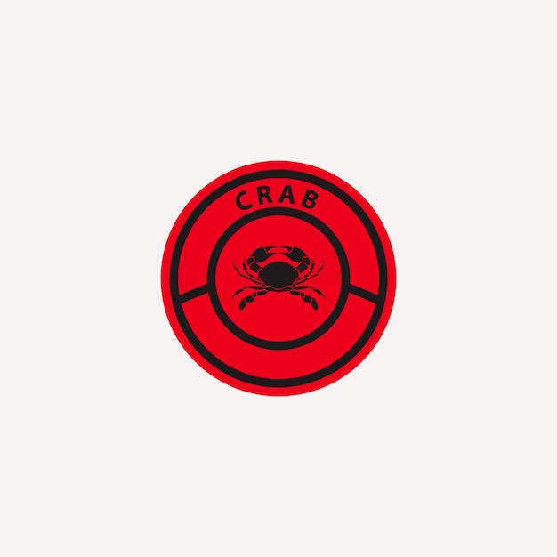 crab seafood logo circle shape simple