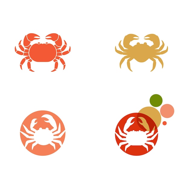 Crab vector icon illustration