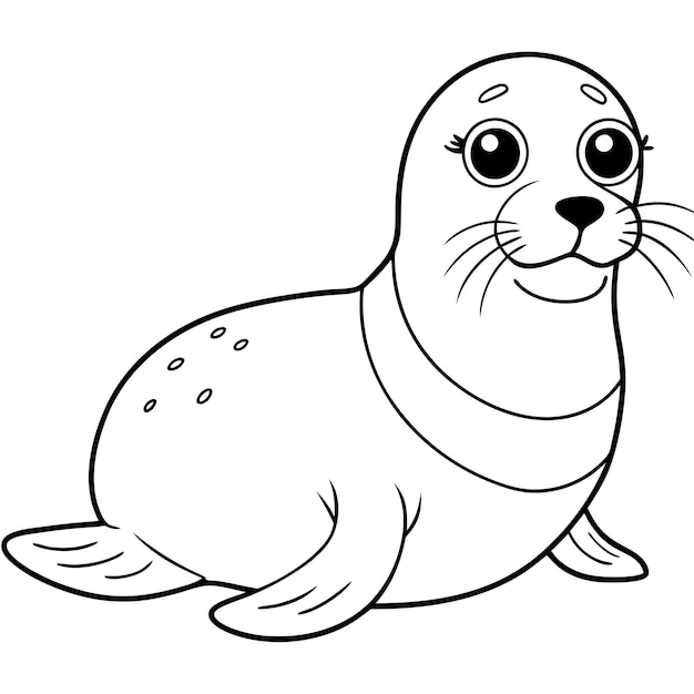 Crabeater Seal cries icon vector