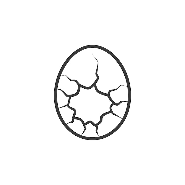 Vector a cracked egg shell icon