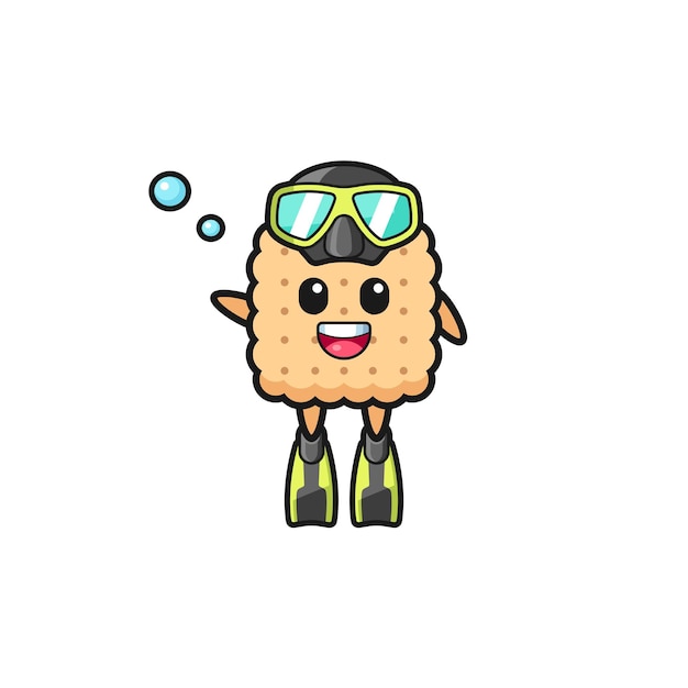 The cracker diver cartoon character , cute design