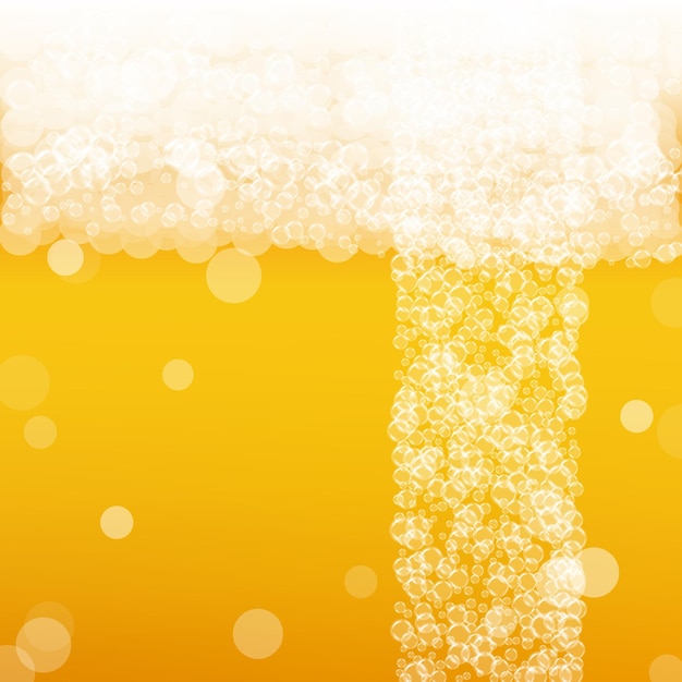 Craft beer background. Lager splash. Oktoberfest foam. Golden me