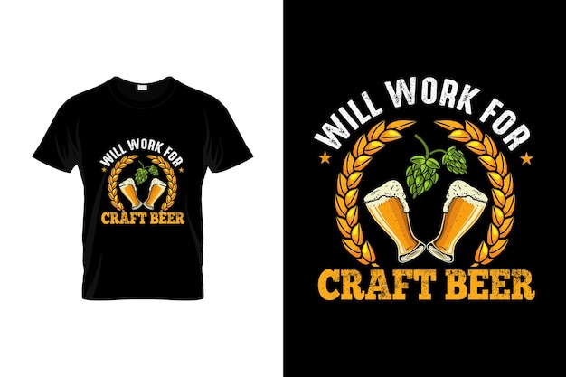 Craft beer TShirt Design or Craft beer poster Design Craft beer Quotes Craft beer Typography