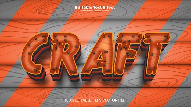 Craft editable text effect in modern trend style