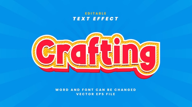 Crafting text effect