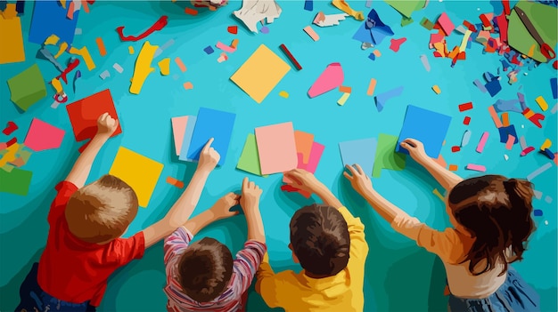 Crafty Kids Making Handmade Cards for World Card Making Day