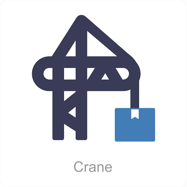 Crane and heavy lift icon concept