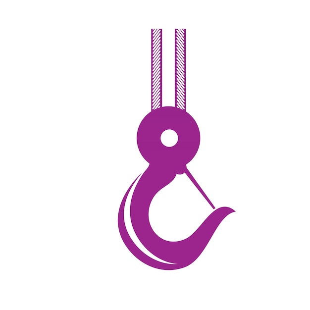 Crane hook logo icon vector illustration design template