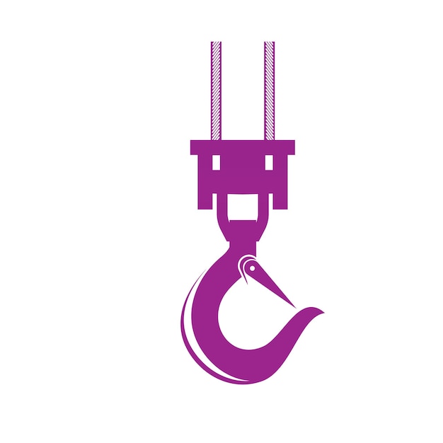 Crane hook logo icon vector illustration design template