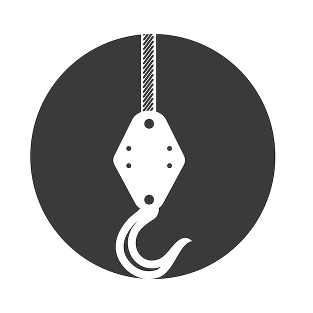 Crane hook logo icon vector illustration design template