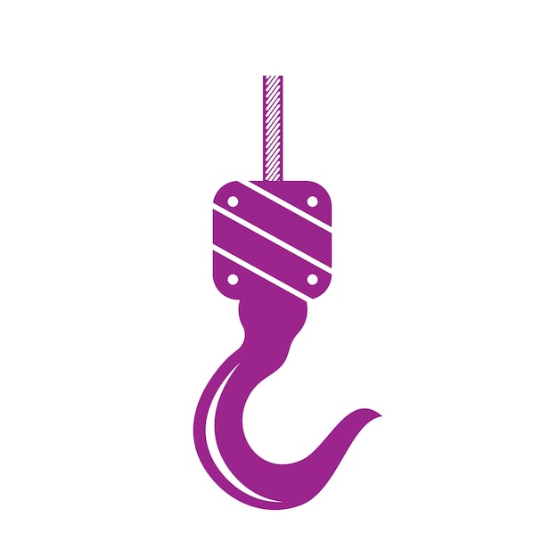 Crane hook logo icon vector illustration design template