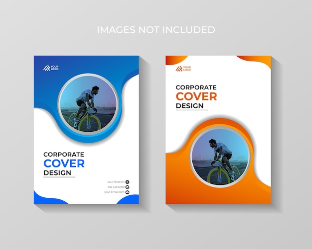 Crative book cover design template in a4 template design