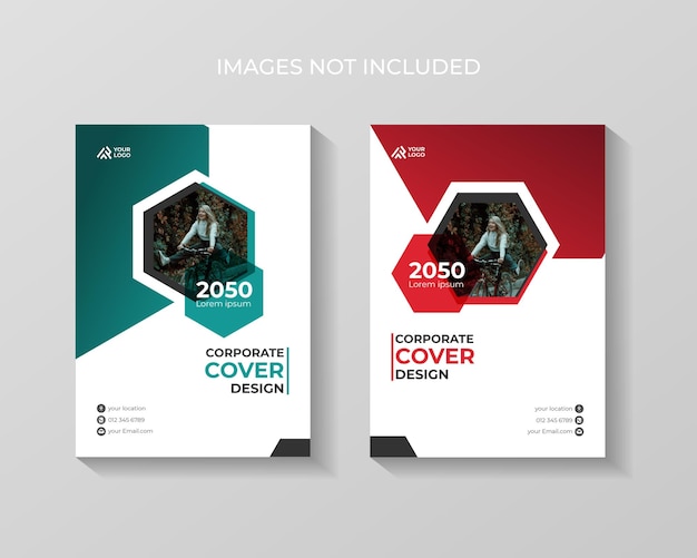 Crative book cover design template in a4 template design