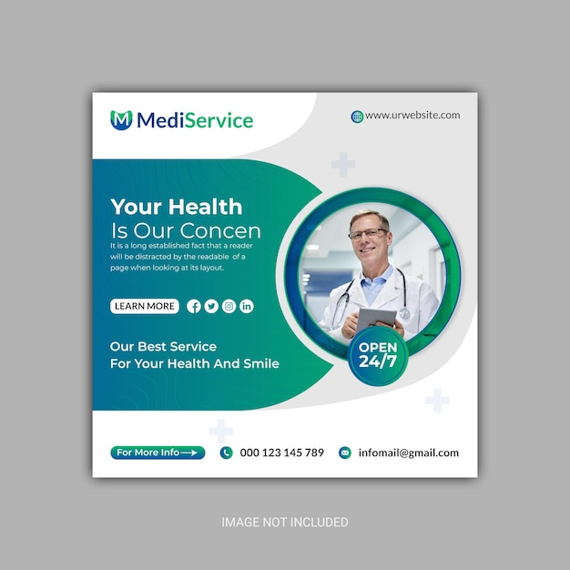 Crative medical Social Media Post Template