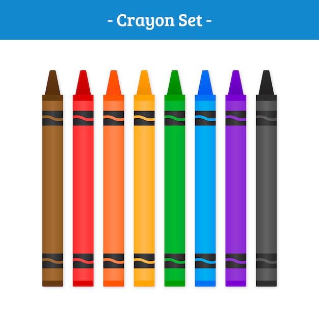 Crayon Vector Set