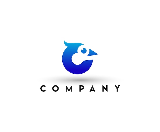 Crazy Bird C Letter Logo