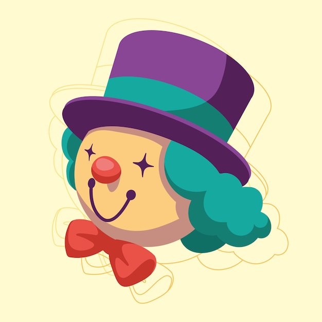 Crazy clown emoticon face