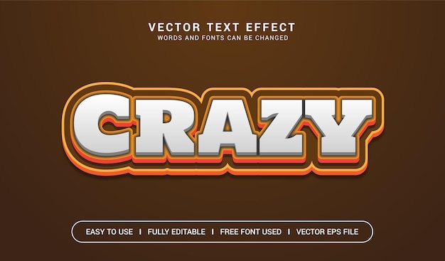 Crazy Editable Vector Text Effect