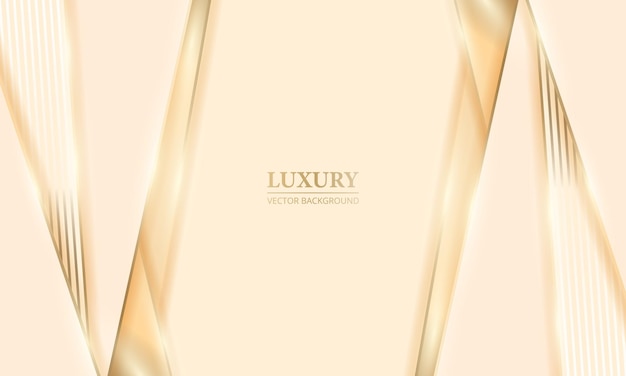 Cream color abstract luxury background with elegant gold lines and cream shade design elements