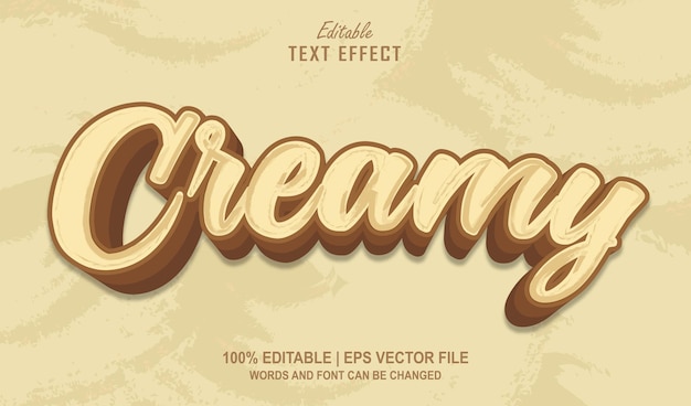 Creamy Editable Text Effect Style