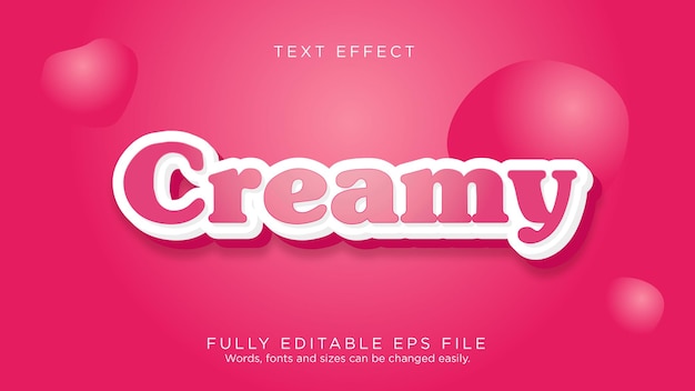 Creamy Logo Text Effect Font Type