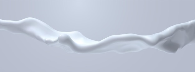 Creamy white liquid splash