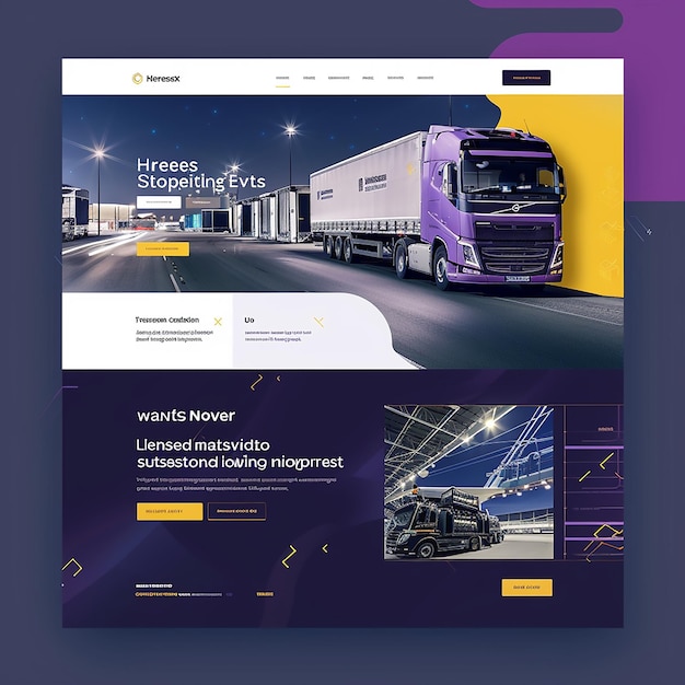 Create a dynamic and engaging landing page for a leading logistics company