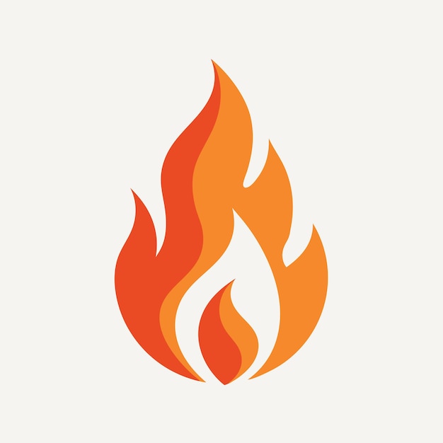 create a minimal and simple fire flames vector art illustration white background 19