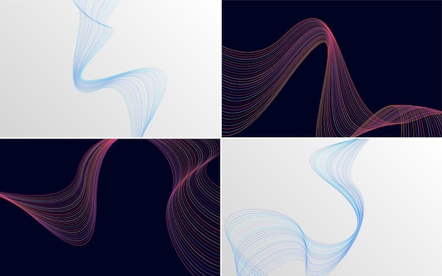 Create a unique look with this set of 4 vector geometric backgrounds