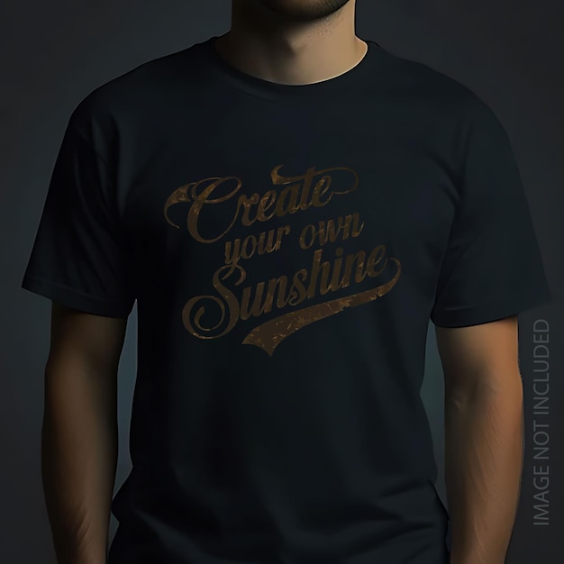 Create Your Own Sunshine motivational tshirt design Generative ai