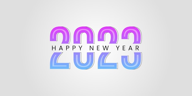 Creative 2023 happy new year banner template