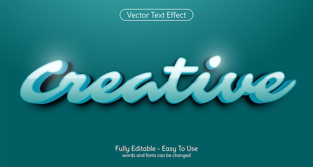 Creative 3d Creative editable text effect template