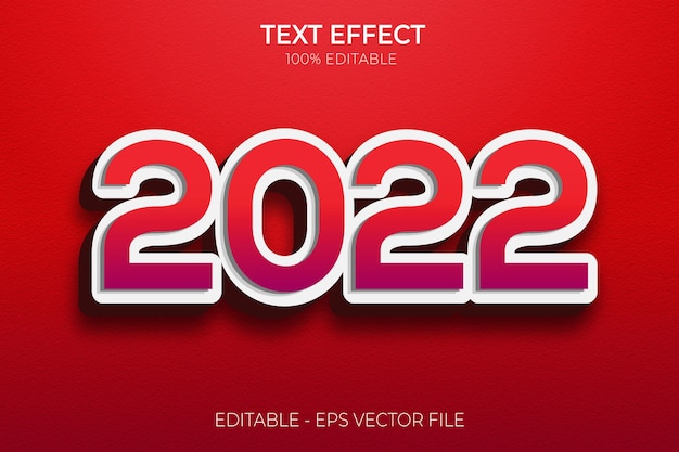 Creative 3D Happy New Year Text Effects Premium Vector