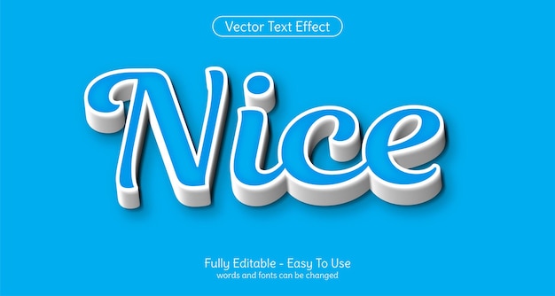 Creative 3d Nice editable style effect template