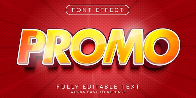 Creative 3d Promo editable style effect template